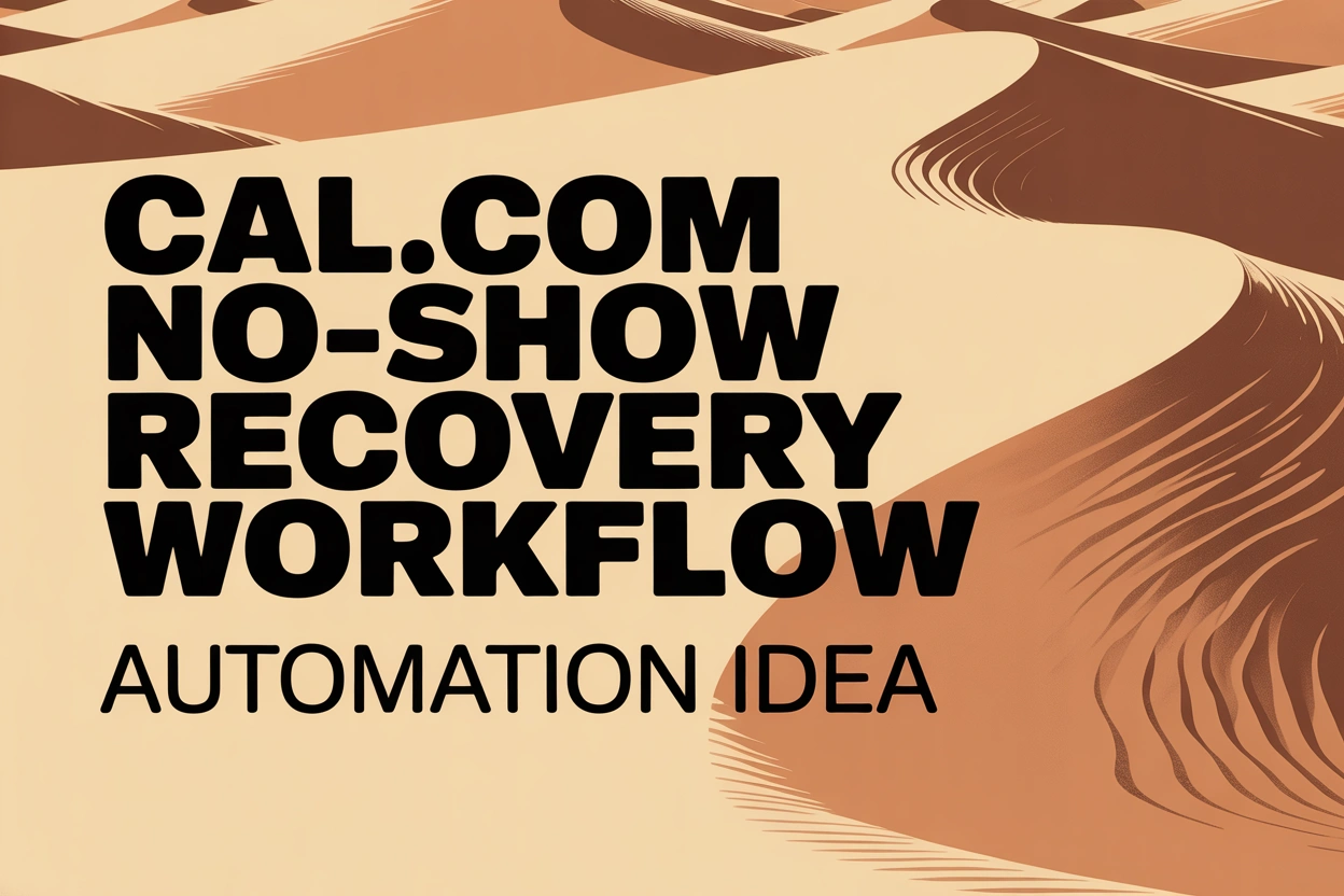 Cal.com No-Show Recovery Workflow