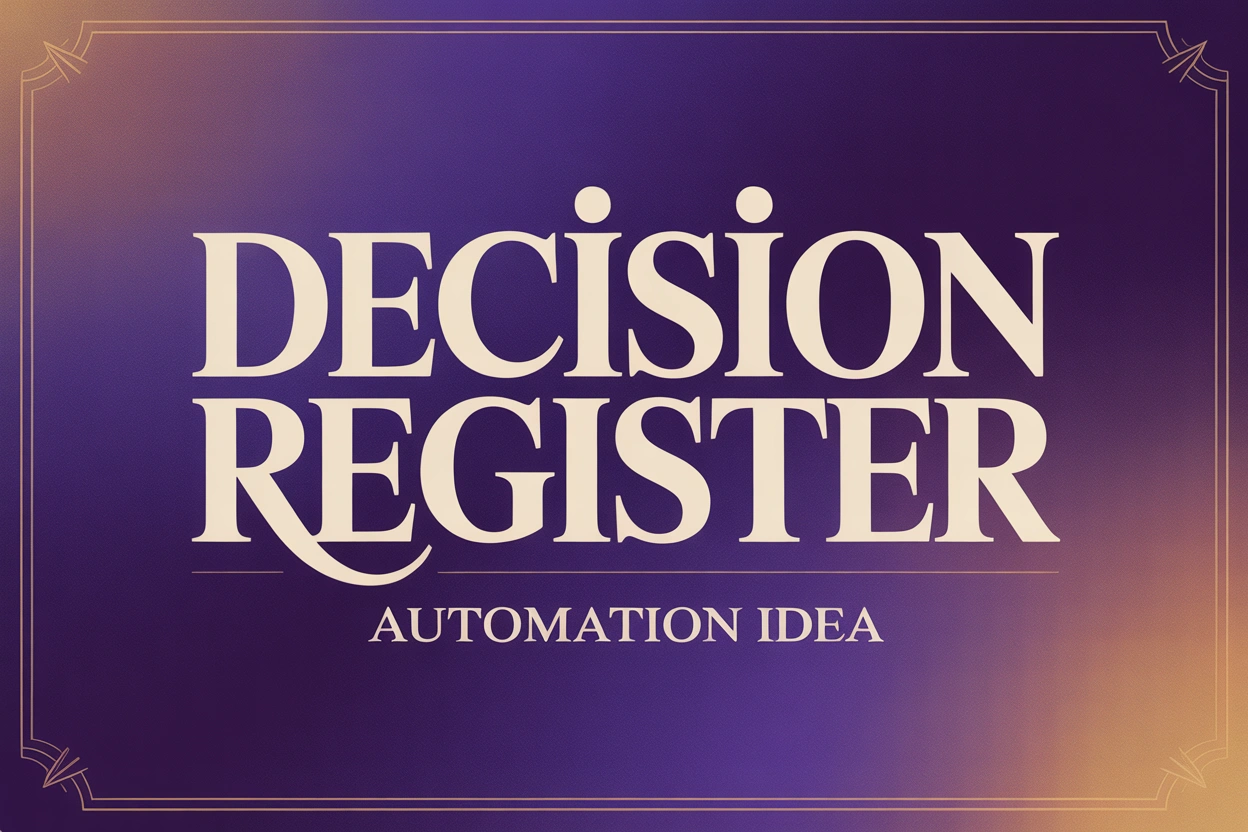 Decision Register